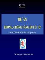 DỰ án PHÒNG, CHỐNG TĂNG HUYẾT áp 