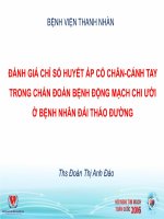 Đánh giá chỉ số huyết áp cổ chân cánh tay trong chẩn đoán bệnh động mạch chi dưới ở bệnh nhân đái tháo đường 