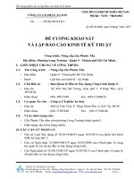 ĐỀ CƯƠNG KHẢO SÁT VÀ LẬP BÁO CÁO KINH TẾ KỸ THUẬT CÔNG TRÌNH CẦU PHƯỚC TẤN