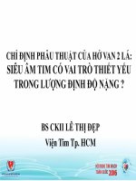 Vai trò tiên lượng và chỉ định phẫu thuật của siêu âm doppler tim trong hở van hai lá 