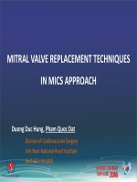 Kết quả phẫu thuật tim mạch ít xâm lấn tại viện tim mạch quốc gia việt nam 