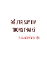 ĐIỀU TRỊ SUY TIM  TRONG THAI KỲ,  TS. BS. NGUYỄN THỊ HẬU