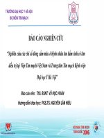 Các chỉ số đông cầm máu ở người bệnh tim bẩm sinh có tím điều trị tại viện tim mạch việt nam và trung tâm tim mạch, bệnh viện đại học y hà nội 