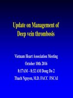 Cập nhật về xử trí huyết khối tĩnh mạch sâu 