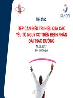 TIẾP CẬN ĐIỀU TRỊ HIỆU QUẢ CÁC YẾU TỐ NGUY CƠ TRÊN BỆNH NHÂN ĐÁI THÁO ĐƯỜNG