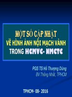 Vai trò của các thăm dò hình ảnh trong lòng mạch vành khi can thiệp NMCT cấp 