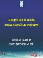 Điều trị nội khoa và tái thông mạch vành ở người đái tháo đường có bệnh mạch vành ổn định 