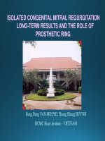 Vai trò của vòng van nhân tạo trong phẫu thuật tạo hình van hai lá bẩm sinh đơn thuần 