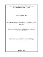 Từ ngữ chỉ động vật và thực vật trong tiếng Sán Dìu (tt)