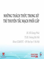 Ca lâm sàng về thách thức trong xử trí thuyên tắc mạch phổi cấp 