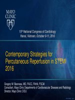 Chiến lược tái thông mạch vành hiện nay cho NMCT cấp ST chênh lên 