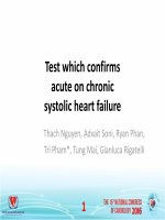 Nghiệm pháp mới đánh giá thể tích dịch ở người suy tim cấp hoặc mạn 