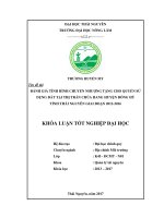 Đánh giá tình hình chuyển nhượng, tặng cho quyền sử dụng đất tại thị trấn chùa hang huyện đồng hỷ giai đoạn 2012   2016 