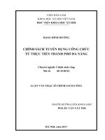Chính sách tuyển dụng công chức từ thực tiễn thành phố Đà Nẵng