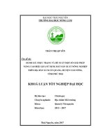 Đánh giá hiện trạng và đề xuất một số giải pháp nâng cao hiệu quả sử dụng đất sản xuất nông nghiệp trên địa bàn xã xuân quang, huyện tam nông, tỉnh phú thọ 