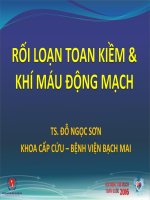 Tổng quan thăng bằng kiềm toan và phân tích khí máu động mạch 