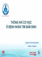 Thông khí nhân tạo cho bệnh nhân tim bẩm sinh có tím hoặc tăng áp lực động mạch phổi 