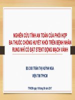 NGHIÊN CỨU TÍNH AN TOÀN CỦA PHỐI HỢP  BA THUỐC CHỐNG HUYẾT KHỐI TRÊN BỆNH NHÂN  RUNG NHĨ CÓ ĐẶT STENT ĐỘNG MẠCH VÀNH