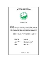 Nghiên cứu ứng dụng mô hình DEM xây dựng cơ sở dữ liệu nền địa hình phục vụ công tác định hướng phát triển nông nghiệp huyện Định Hóa, Tỉnh Thái Nguyên. (Khóa luận tốt nghiệp)