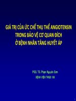Nhìn nhận giá trị thuốc ức chế thụ thể angiotensin trong bảo vệ cơ quan đích ở bệnh nhân tăng huyết áp l 