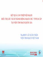 Kết quả can thiệp nội mạch điều trị lóc tách thành ĐMC ngực tại viện tim mạch việt nam 