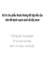 Xử trí thuốc kháng tiểu cầu quanh phẫu thuật ngoài tim ở người bệnh đã stent động mạch vành 