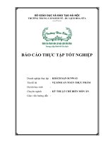 Nguyên tắc cơ bản Vệ sinh an toàn thực phẩm Khách sạn Sunway Hanoi