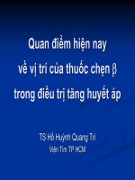 Quan điểm hiện nay  về vai trò của thuốc chn ở trong điều trị tăng huyết áp TS H Hunh Quang Trí Vin Tim TP HCM