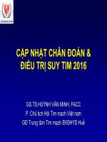 Cập nhật chẩn đoán và điều trị suy tim 2016 