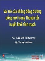 Thuốc kháng đông mới trong điều trị thuyên tắc huyết khối tĩnh mạch 