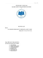 CÁC PHƯƠNG PHÁP QUẢN lý KHO HÀNG, LIFO và FIFO  NHOM 2 LT22FTOO3