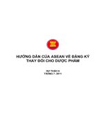 Tieng Viet Du thao huong dan ASEAN ve dang ky thay doi doi voi duoc pham