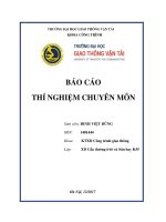 Báo cáo Thí nghiệm chuyên môn ĐH GTVT