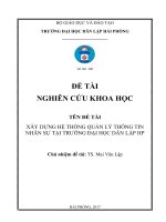 Xây dựng hệ thống quản lý thông tin nhân sự tại trường đại học dân lập hải phòng