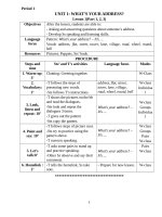 GIÁO ÁN TIẾNG ANH LỚP 5 CHƯƠNG TRÌNH MỚI NHẤT HK I