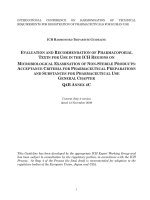 Q4B ANNEX 4C PHARMACOPOEIAL TEXTS FOR USE IN THE ICH REGIONS ON MICROBIOLOGICAL EXAMINATION OF NON STERILE PRODUCTS