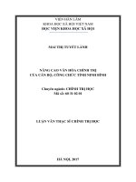 Nâng cao văn hóa chính trị của cán bộ, công chức tỉnh Ninh Bình (tt)