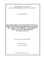 LUẬN ÁN TIẾN SĨ NÔNG NGHIỆP ĐẶC ĐIỂM DỊCH TỄ CỦA HỘI CHỨNG RỐI LOẠN SINH SẢN HÔ HẤP (PRRS) TRÊN HEO GIAI ĐOẠN 2003 – 2007 VÀ THỬ NGHIỆM VẮC XIN PHÒNG BỆNH NÀY TẠI TP. HỒ CHÍ MINH VÀ VÙNG LÂN CẬN