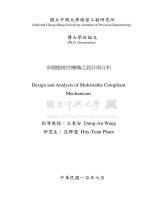 Luận án tiến sĩ: DESIGN AND ANALYSIS OF MULTISTABLE COMPLIANT MECHANISMS
