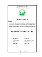 Đánh giá công tác bồi thường giải phóng mặt bằng dự án cải tạo, nâng cấp Đại Lộ Tân Trào trên địa bàn thành phố Tuyên Quang ,tỉnh Tuyên Quang. (Khóa luận tốt nghiệp)