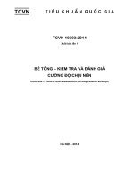 TCVN 10303 : 2014  Bê tông  Kiểm tra và đánh giá cường độ chịu nén
