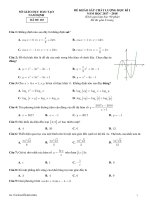 Đề kiểm tra học kì 1 năm học 2018 sở giáo dục và đào tạo nam định
