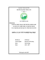 Đánh giá hiện trạng môi trường không khí tại nhà máy nhiệt điện an khánh thuộc xã an khánh, huyện đại từ, tỉnh thái nguyên 