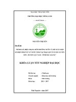 Đánh giá hiện trạng môi trường nước và đề xuất một số biện pháp xử lý ô nhiễm trong trại lợn tuấn hà xã yên sơn, huyện lục nam, tỉnh bắc giang 