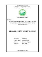 Thành lập bản đồ địa chính tỷ lệ 1 2000 từ số liệu đo đạc tại xã Huống Thượng  huyện Đồng Hỷ  tỉnh Thái Nguyên. (Khóa luận tốt nghiệp)