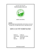 Đánh giá hiện trạng môi trường nước thải sau sản xuất tại nhà máy Cán thép Thái Nguyên  tỉnh Thái Nguyên. (Khóa luận tốt nghiệp)