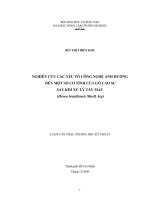 LUẬN VĂN THẠC SĨ KHOA HỌC KỸ THUẬT NGHIÊN CỨU CÁC YẾU TỐ CÔNG NGHỆ ẢNH HƯỞNG ĐẾN MỘT SỐ CƠ TÍNH CỦA GỖ CAO SU SAU KHI XỬ LÝ TẨY MÀU