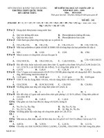 De thi HKI hoa hoc 12 