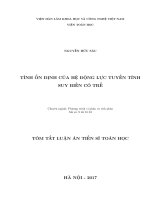 Tính ổn định của hệ động lực tuyến tính suy biến có trễ tt