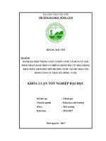 Đánh giá hiện trạng chất lượng nước và đề xuất giải pháp nhằm giảm thiểu ô nhiễm ảnh hưởng từ hoạt động khai thác than đến môi trường nước tại mỏ than núi hồng công ty than núi hồng – VV 